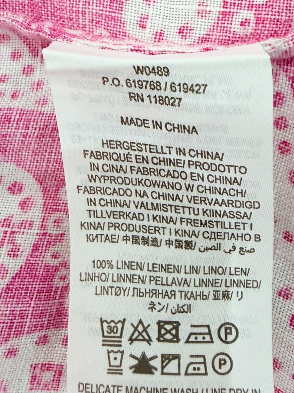 Boden Kelsey Linen Tunic Dress With Tie Size 8R in Paysley Pink - Picture 11 of 11